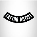 TATTOO ARTIST White on Black Bottom Rocker Patch for Vest Jacket - STURGIS MIDWEST INC.