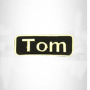 Tom White on Black Iron on Name Tag Patch for Biker Vest NB190 - STURGIS MIDWEST INC.