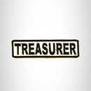 TREASURER Black on White Small Patch Iron on for Biker Vest SB680 - STURGIS MIDWEST INC.