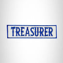 TREASURER Blue on White Small Patch Iron on for Biker Jacket Vest SB447 - STURGIS MIDWEST INC.