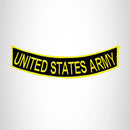 UNITED STATES ARMY Yellow on Black with Boarder Bottom Rocker Patch for Vest BR431 - STURGIS MIDWEST INC.