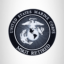 United States Marine Corps MSGT Retired Iron on Center Patch for Biker Vest CP174 - STURGIS MIDWEST INC.