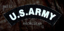 U.S ARMY Black Reflective Iron on Top Rocker Patch for Biker Vest Jacket - STURGIS MIDWEST INC.