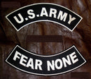 U.S. Army Fear None Iron on 2 Patches Set Sew on for Vest Jacket - STURGIS MIDWEST INC.