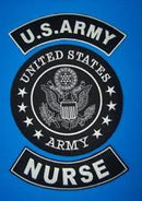 U.S ARMY NURSE Iron on 3 Large Back Patches Set for Biker Vest Jacket - STURGIS MIDWEST INC.