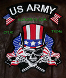 U.S. Army Skull & Flags Patches Set Embroidered for Biker Vest Jacket - STURGIS MIDWEST INC.