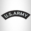 U.S ARMY White and Black Iron on Top Rocker Patch for Biker Vest Jacket TR200 - STURGIS MIDWEST INC.