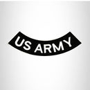 U.S. ARMY White on Black with Boarder Bottom Rocker Patch for Vest RB412 - STURGIS MIDWEST INC.