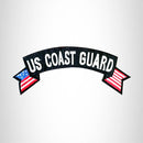 U.S COAST GUARD USA Flag Banner Iron on Top Rocker Patch for Biker Vest Jacket - STURGIS MIDWEST INC.