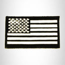 U.S Flag White on Black Small Patch Iron on for Biker Vest SB788 - STURGIS MIDWEST INC.