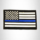 U.S Flag White on Black with Blue Stripe Small Patch Iron on for Biker Vest SB787 - STURGIS MIDWEST INC.