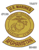 U.S Marines Afghanistan Iron on Sew on Patches Set for Biker Jacket Vest - STURGIS MIDWEST INC.