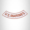 U.S. Marines Copper on White Bottom Rocker Iron on Patch for Biker Vest BR471 - STURGIS MIDWEST INC.