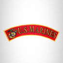 U.S MARINES Gold and Black on Red Insignia Top Rocker Patch for Biker Vest Jacket - STURGIS MIDWEST INC.