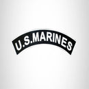 U.S MARINES White on Black Top Rocker Patch for Biker Vest Jacket TR285 - STURGIS MIDWEST INC.