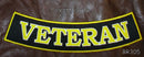U.S. Vetran Black Gold & White 10" Bottom Rocker Patch - STURGIS MIDWEST INC.
