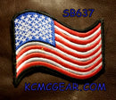USA FLAG WAVING Small Patch Iron on for Vest Jacket SB637 - STURGIS MIDWEST INC.