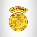 U.S.MARINES and MARINE CORPS 2 Patches Set Sew on for Vest Jacket - STURGIS MIDWEST INC.