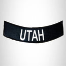 UTAH White on Black Bottom Rocker Iron on Patch for Biker Vest BR441 - STURGIS MIDWEST INC.