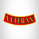 VETERAN Yellow & Black on RED Bottom Rocker Patch for Vest jacket - STURGIS MIDWEST INC.
