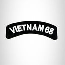 Vietnam 68 Vet American Veterans Small Military Rocker Patch - STURGIS MIDWEST INC.