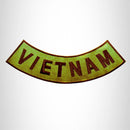 VIETNAM Brown on Gold Bottom Rocker Patch for Vest jacket - STURGIS MIDWEST INC.