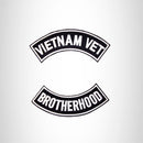 VIETNAM VET BROTHERHOOD 2 Patches Set Sew on for Vest Jacke - STURGIS MIDWEST INC.