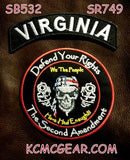 VIRGINIA Defend Your Rights the 2nd Amendment 2 Patches Set for Vest Jacket - STURGIS MIDWEST INC.