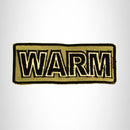 WARM Black on Gray Iron on Small Patch for Biker Vest SB835 - STURGIS MIDWEST INC.