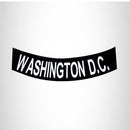 WASHINGTON D.C White on Black Bottom Rocker Patch for Vest Jacket BR401 - STURGIS MIDWEST INC.