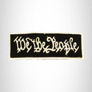 We the People White on Black with Silver Boarder Small Patch Iron on for Biker Vest SB765 - STURGIS MIDWEST INC.