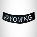WYOMING Bottom Rocker Iron on Patch for Biker Vest BR440 - STURGIS MIDWEST INC.