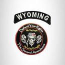 WYOMING Defend Your Rights the 2nd Amendment 2 Patches Set for Vest Jacket - STURGIS MIDWEST INC.